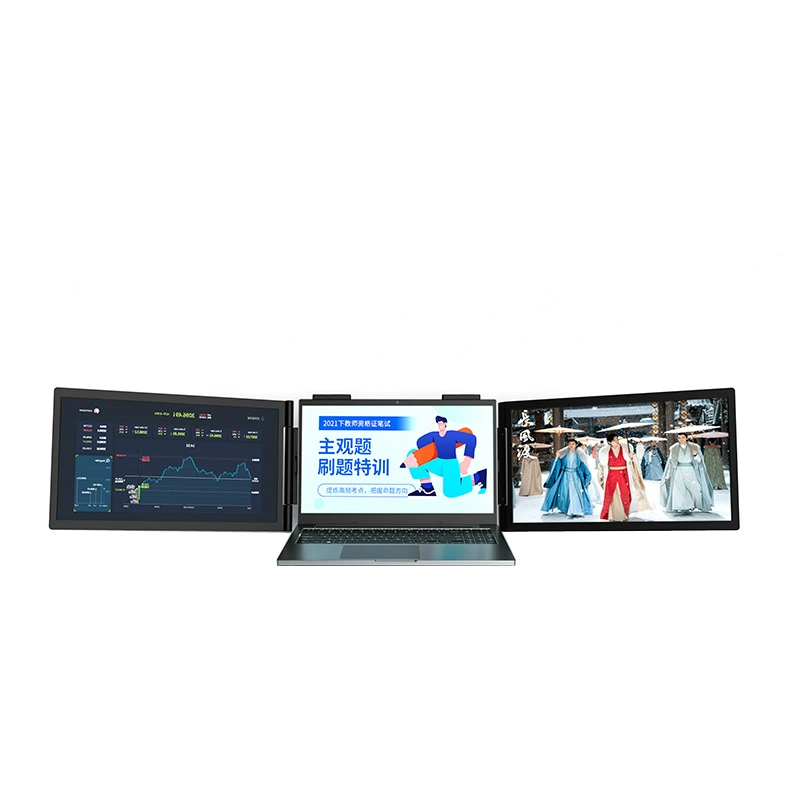 double-screen portable monitor one-line three-screen laptop sub-screen