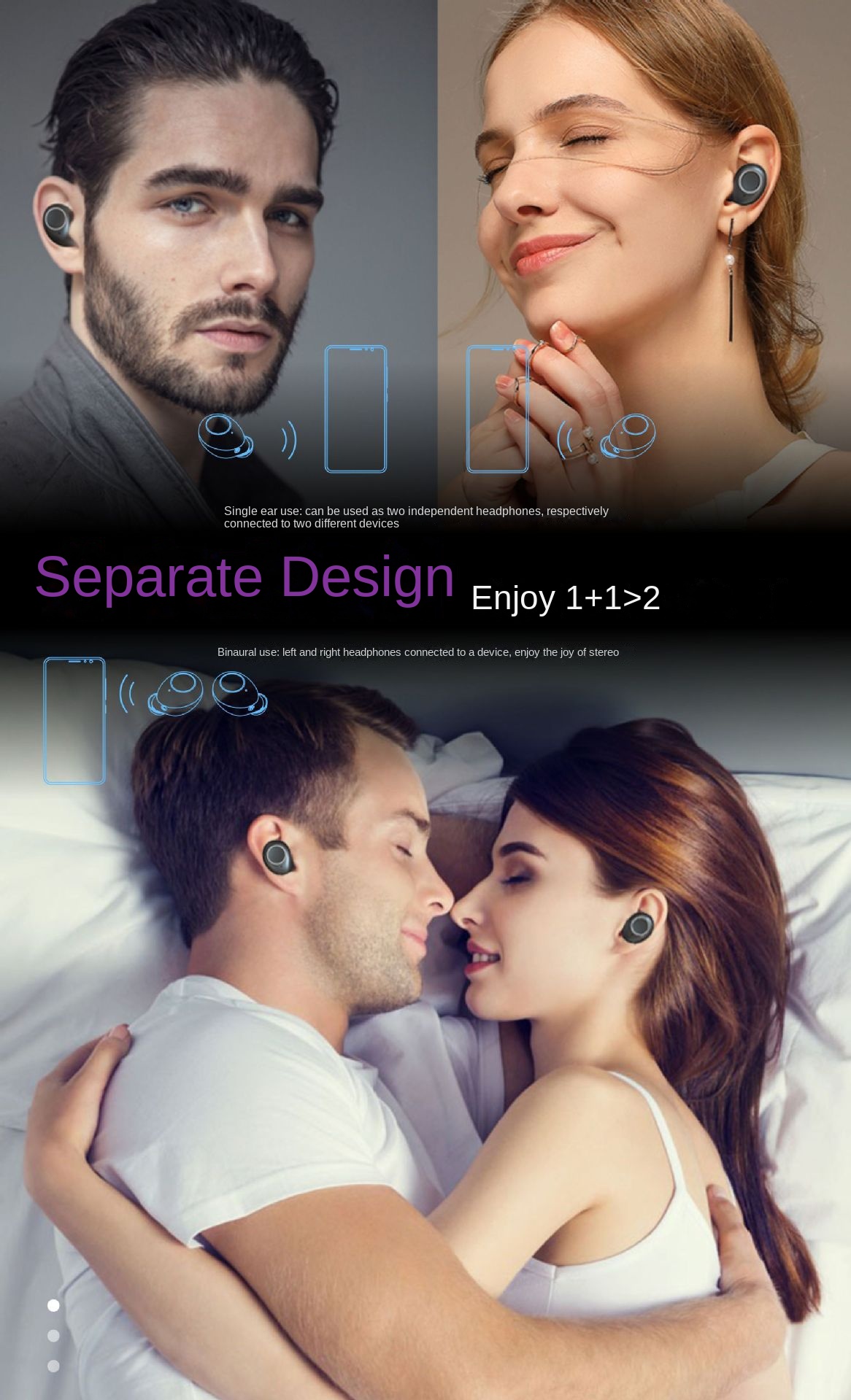 Private model Bluetooth headset digital TWS in-ear earbuds mini teested