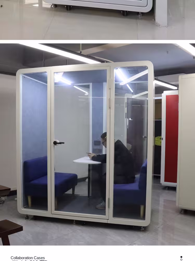 Indoor Mobile Soundproof Booth – Office Phone Booth Noise Isolation Acoustic Studio Room