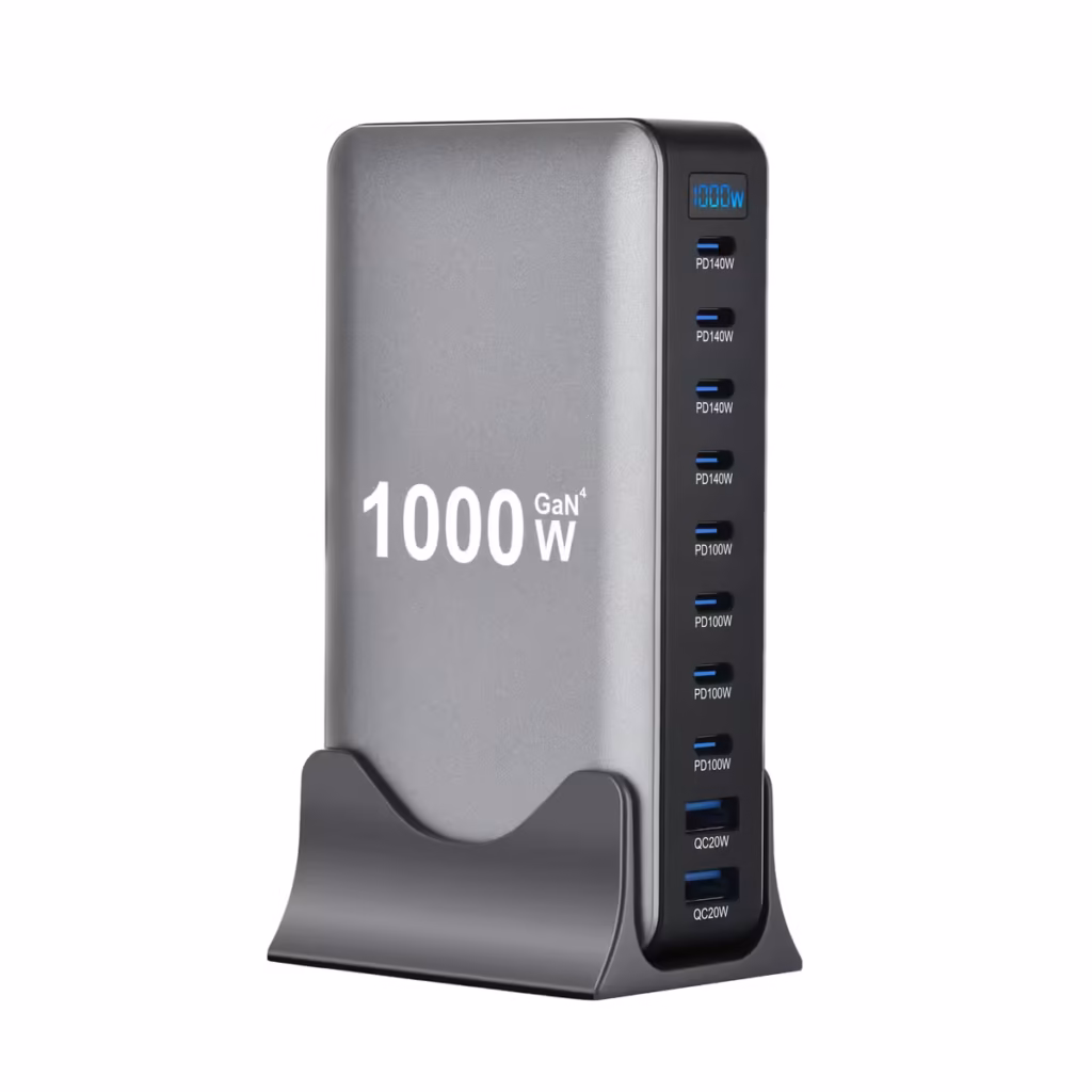 1000W GaN Desktop Charger Multi-Port PD140W Fast Charging Station